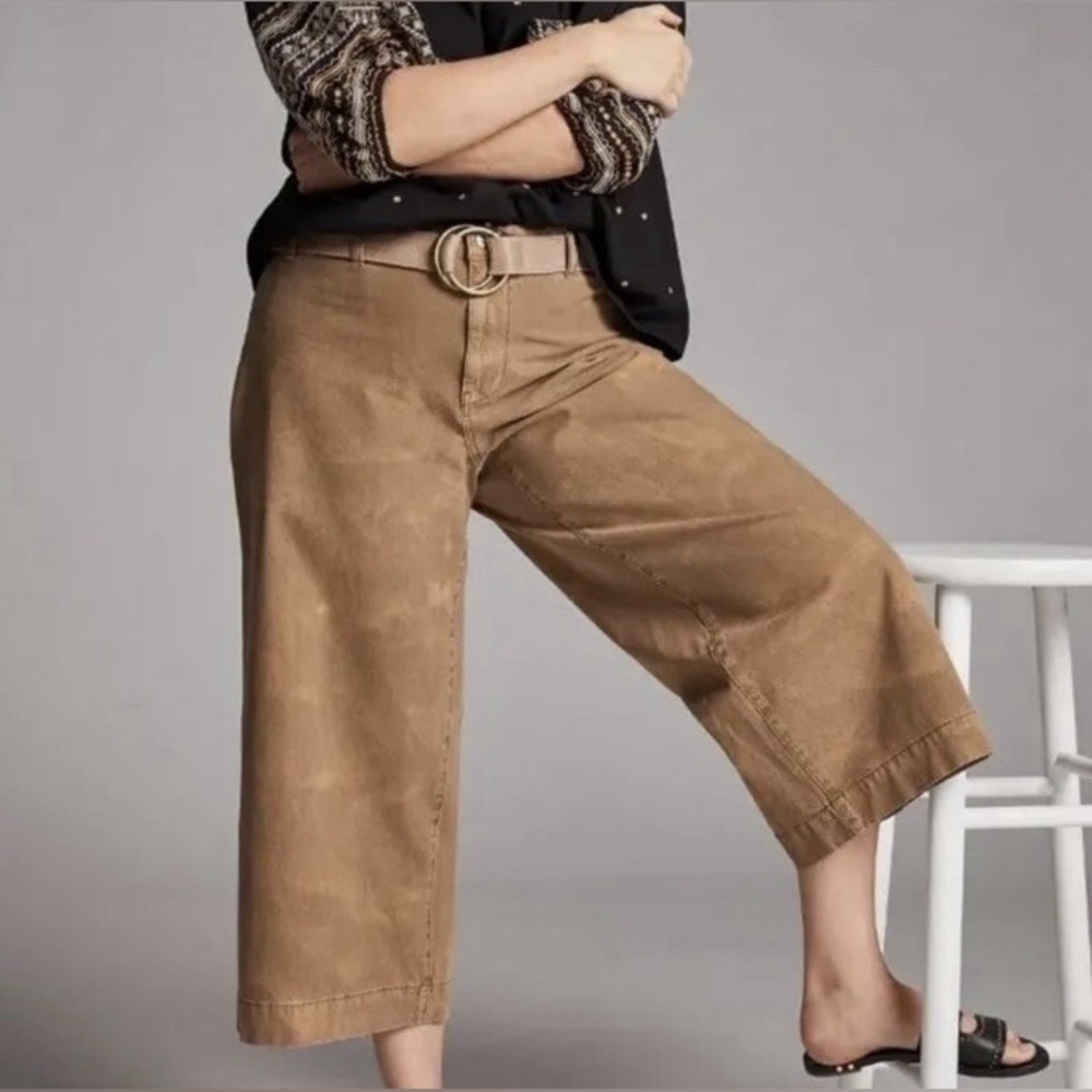 Anthropologie Tan Wide Leg Pants Size 20